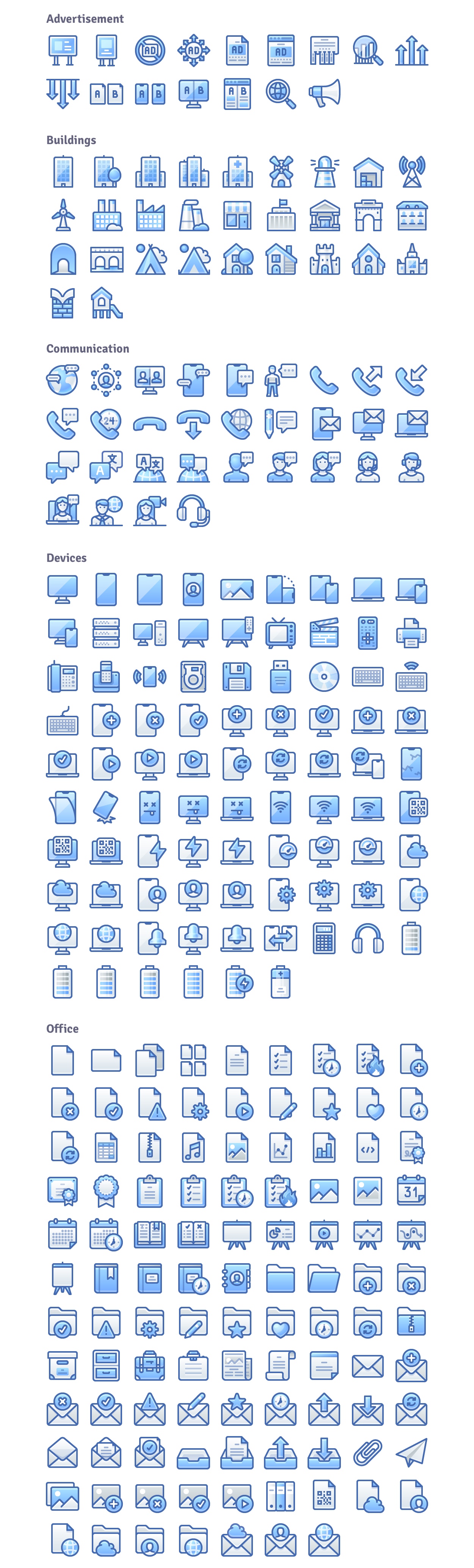 Infinity blue icons